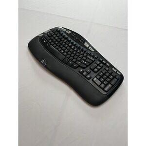 Logitech K350 Wave Keyboard Black, Wireless Working (NO DONGLE)